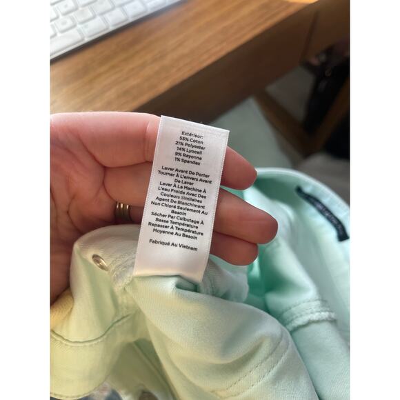 Talbots Women's Straight Leg Cropped Jean Cool Mint - 14 Petite - Picture 4 of 6